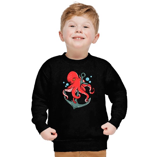 Octopus Anchor for Octopus Lover Sweatshirts