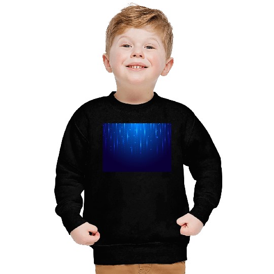 Navy Blue Glowing Neon Dots Sweatshirts