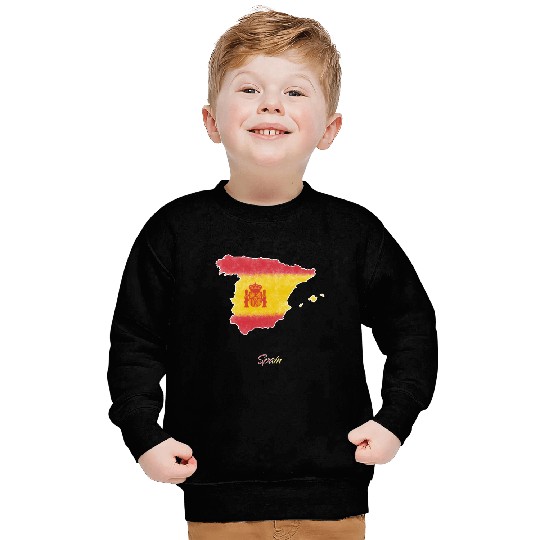 Stylized Spain Map Sweatshirts