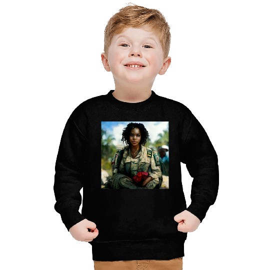 Beautiful US army combat medic painting Sweatshirts