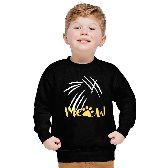 meow cat scratch Sweatshirts