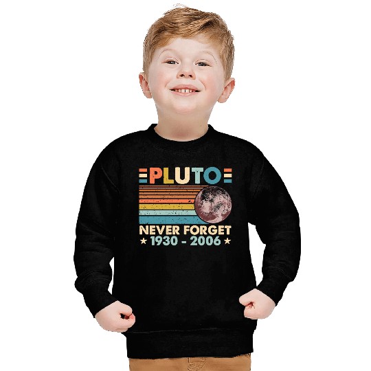 Pluto Never Forget Astronomy Space Science Nerd Sweatshirts