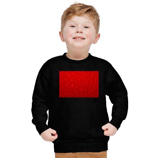 Abstract Red Snowflakes Pattern Sweatshirts