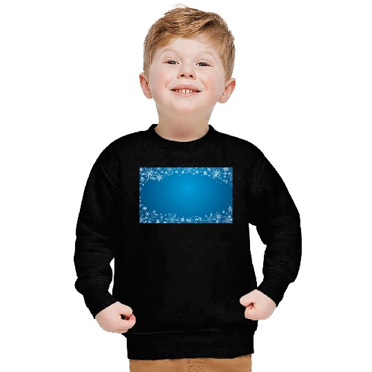 Blue Snowflakes Pattern Sweatshirts