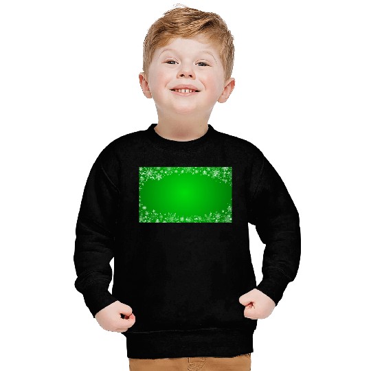 Modern Snowflakes Pattern White Green Sweatshirts
