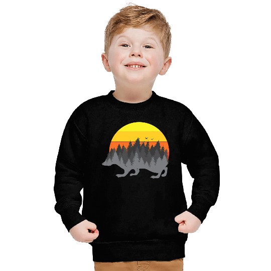 Nature Sunset Hedgehog Sweatshirts