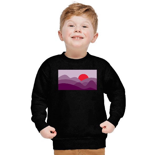 Minimalist Sun Dark Orchid Purple Sweatshirts