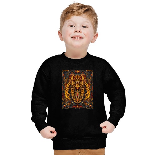 Fiery Mecha Bitcoin Titan Sweatshirts