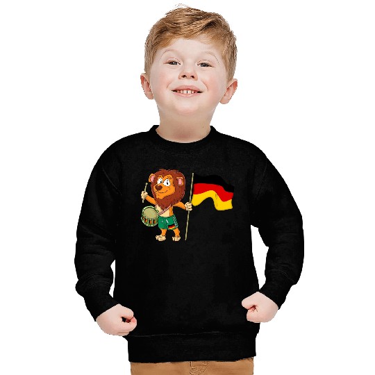 Lion with the Germany flag Sweatshirts