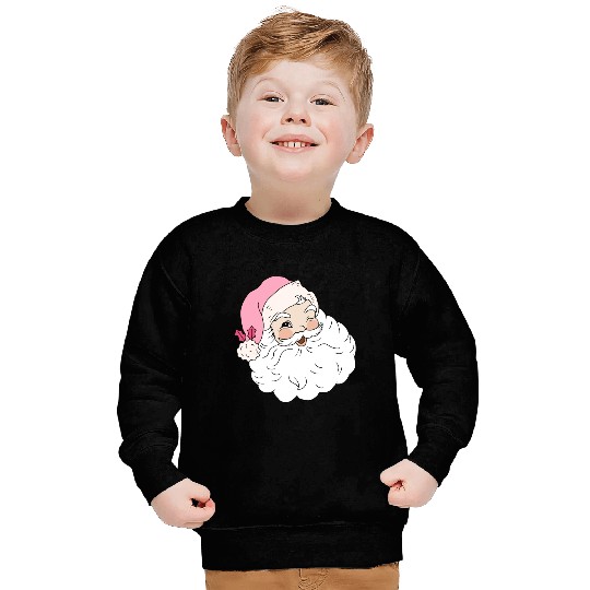 Retro Vintage Pink Santa Claus Sweatshirts