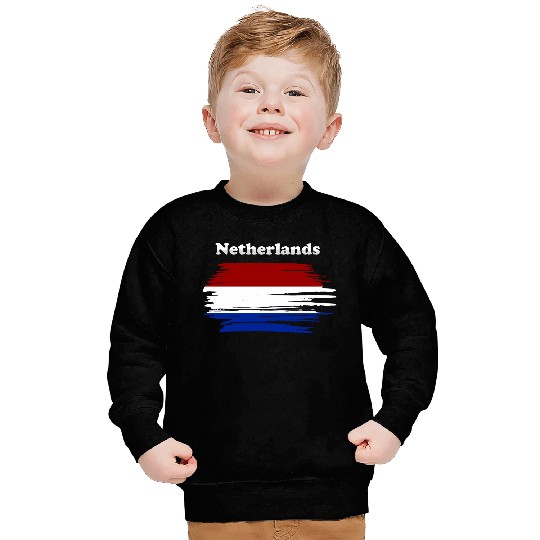 Netherlands Brush Effect Flag Sweatshirts