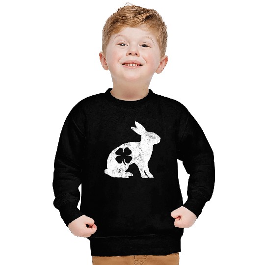 St Patrick's Day Rabbit Bunny Irish Green Shamrock Sweatshirts