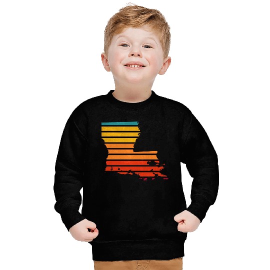 Louisiana sticker retro Sweatshirts