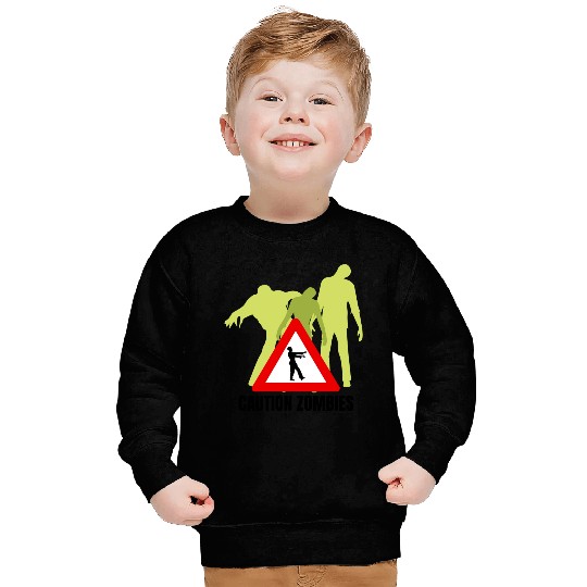 Caution Zombies Design Sweatshirts