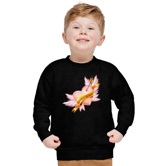 Follow your heart. Pink Valentine's Heart Sweatshirts