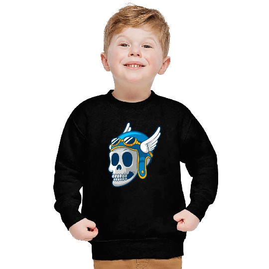 Skull with winged Helmet Sweatshirts