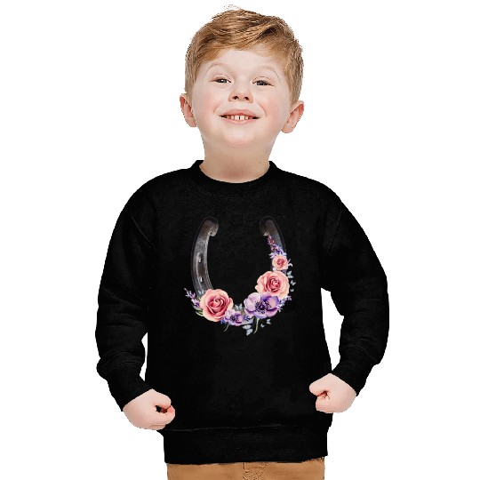 Lucky Floral Horseshoe Sweatshirts