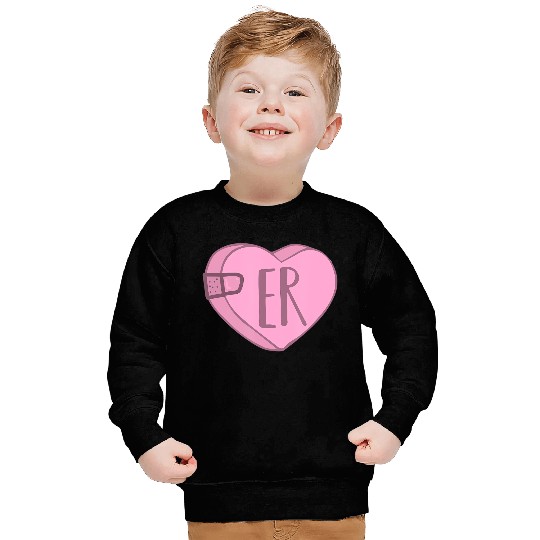 Cute ER Nurse Candy Heart Sweatshirts