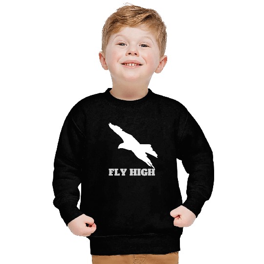 FLY High Grey Pop Art Eagle Sweatshirts
