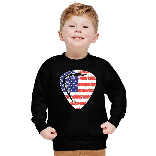 4th of July US Guitar Plectrum Sweatshirts