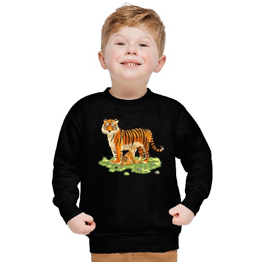 Mother And Son Tiger Sweatshirts