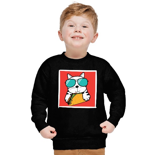 Cool Cat Taco Lover Sweatshirts