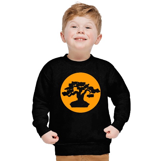 Japanese Bonsai Tree with Orange Sunset Sweatshirts