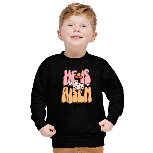 He Is Risen Modern Christian Easter Sweatshirts