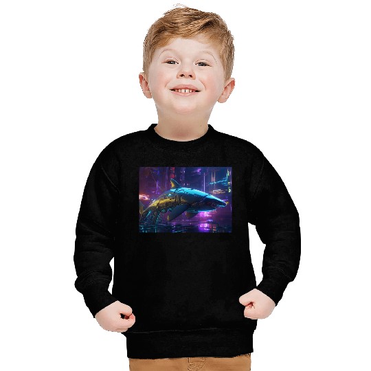 Cybernetic Ocean Warrior Sweatshirts