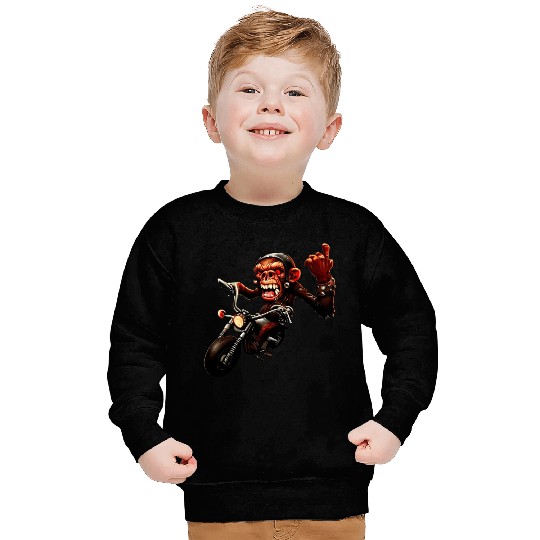 Zombie Raider Monkey Rockstar Sweatshirts