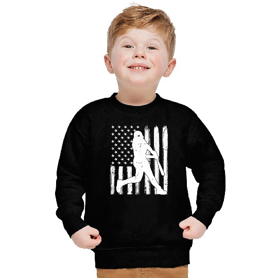 American Flag Baseball Team Gift Sweatshirts