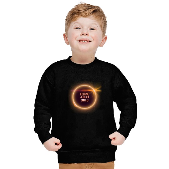 Ohio Total Solar Eclipse 04082024 Totality Phases Sweatshirts