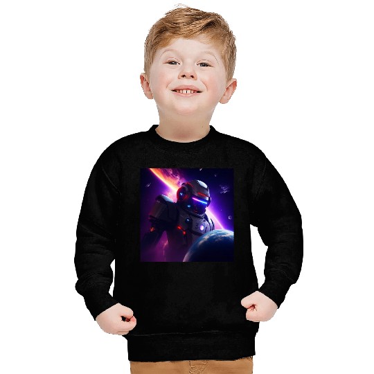 Evil Robot Attacking a Planet Sweatshirts