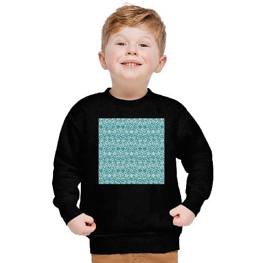 Retro Teal Pattern Sweatshirts