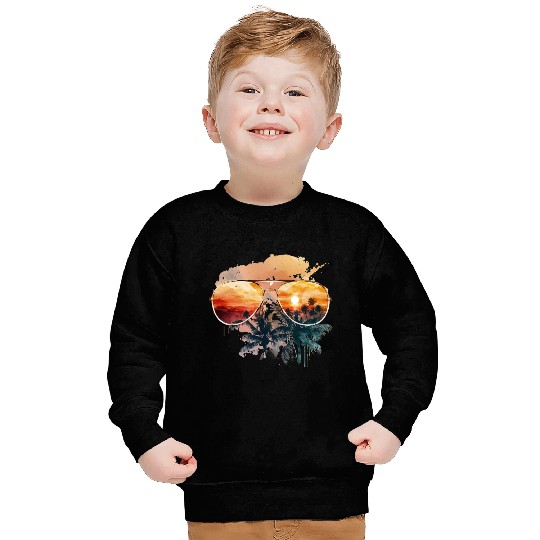 Sunset with glasses Sweatshirts