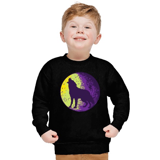 Howling wolf in the moon cool Sweatshirts