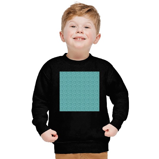 Teal White Dots Pattern Sweatshirts