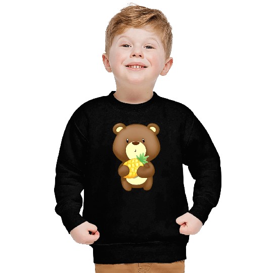 Bear loves pineapple Sweatshirts