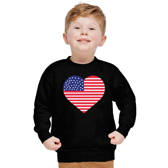 american flag heart Sweatshirts