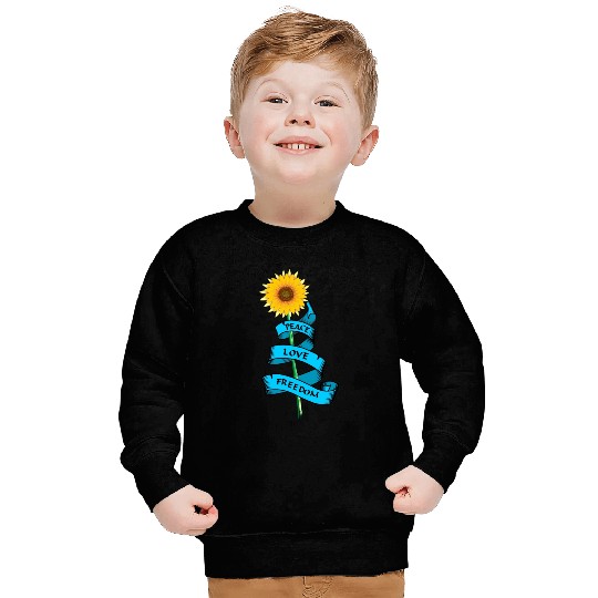 Sunflower Peace love freedom Sweatshirts
