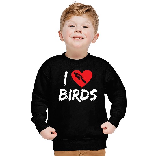 Bird Lover Heart Cute Birdwatcher Parrot Heron Sweatshirts