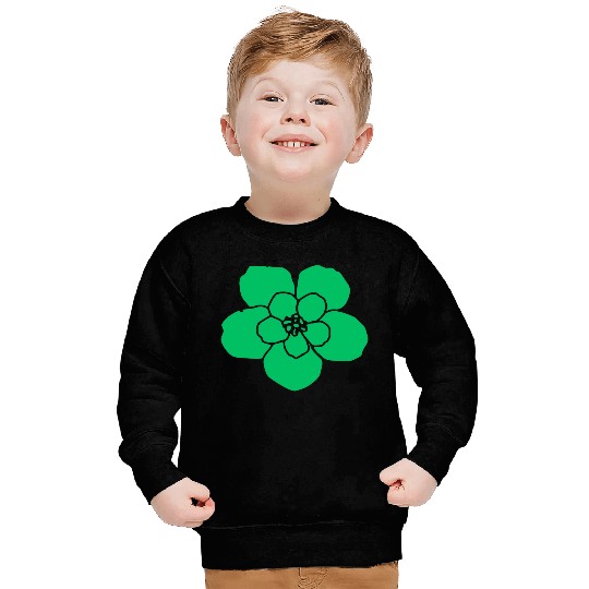 green flower Sweatshirts