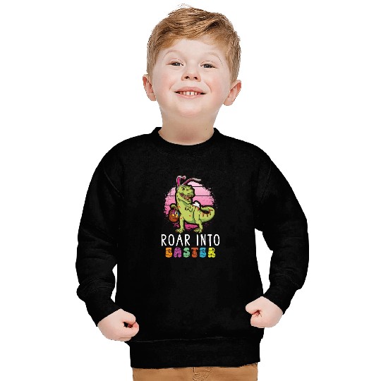 Easter T-rex Dinosaur Easter Funny T-rex Easter Sweatshirts