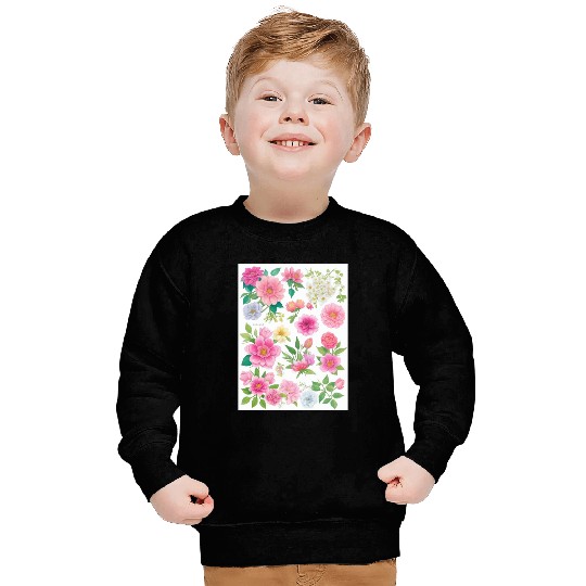 Lavender and Lilac Spring Flowers Sweatshirts
