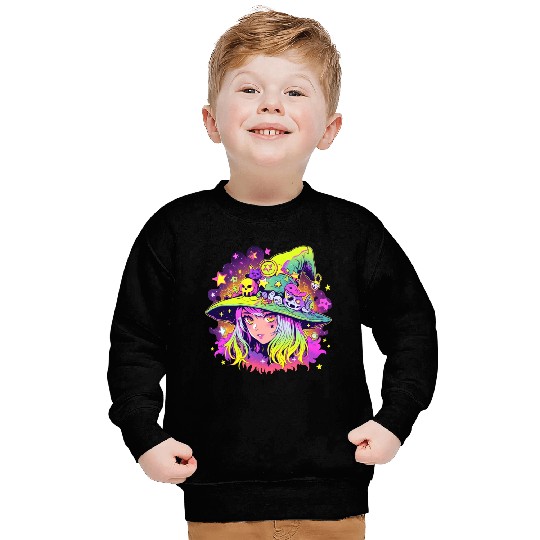 Cute Neon Witch Sweatshirts