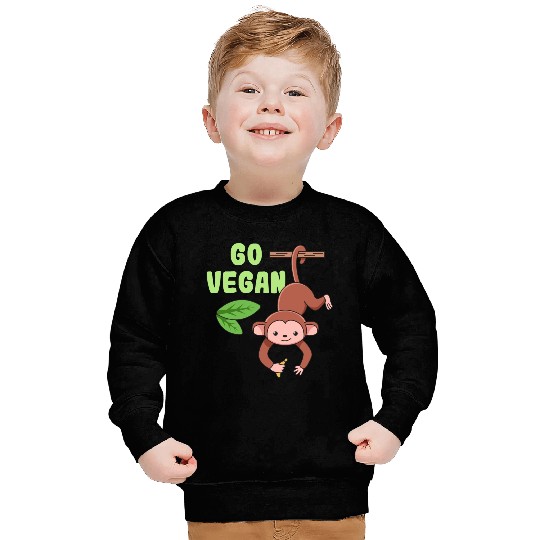 Monkey Design for proud Vegans Sweatshirts