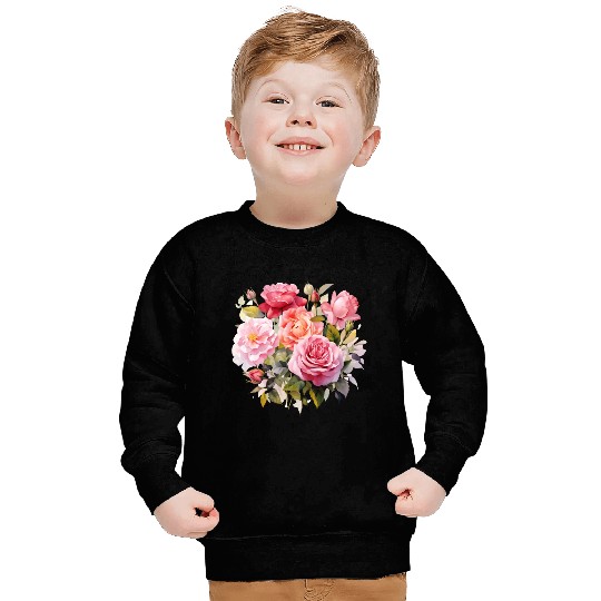 Nature's Artistic Elegance English Rose Tapestry Sweatshirts
