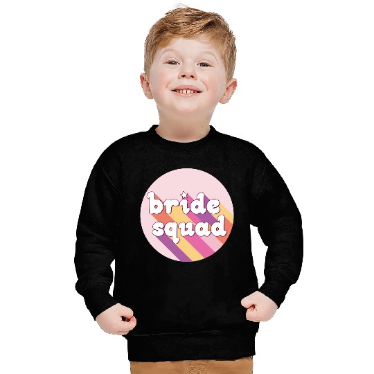 Bride Squad Pink Rainbow Sweatshirts