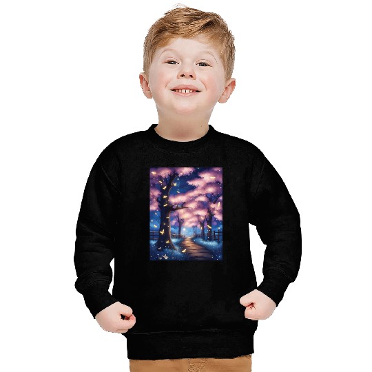 Fireflies In Cherry Blossom Trees Sweatshirts