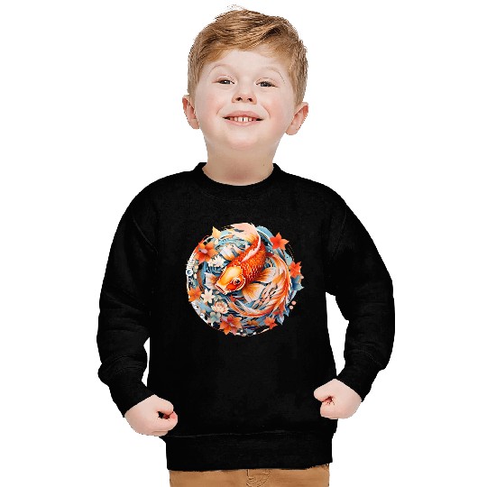 Koi Fish Mandala Art Sweatshirts
